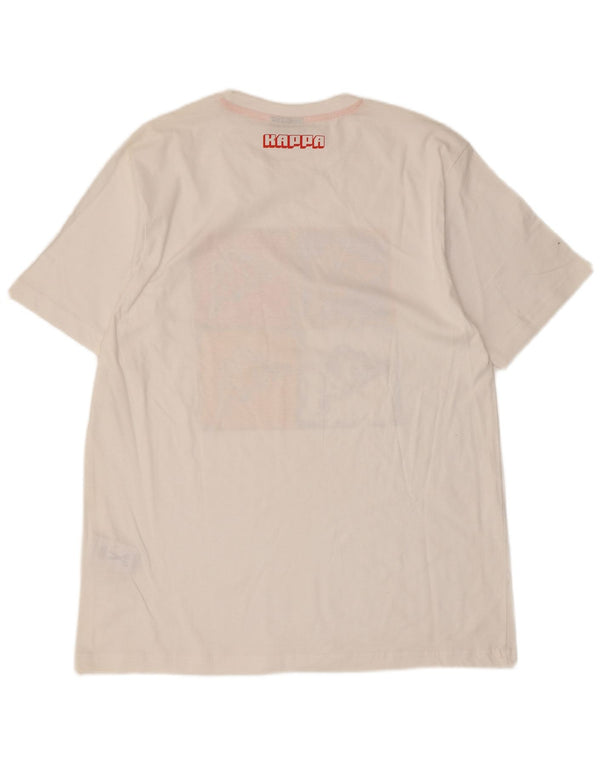 T-shirt grafica da donna Kappa Top UK 18 XL cotone bianco