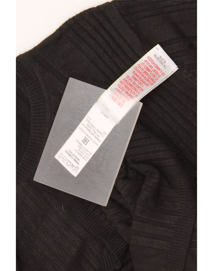 Maglione maglione girocollo da donna Marks & Spencer UK 12 medio nero