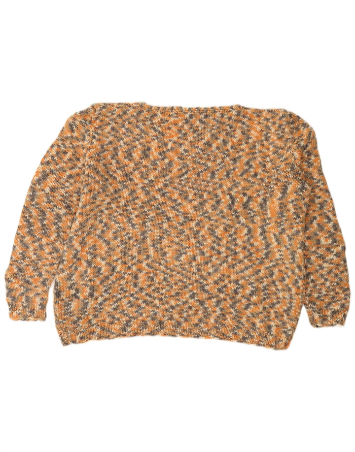 Maglione maglione oversize con scollo a barca da donna VINTAGE UK 12 Beige medio