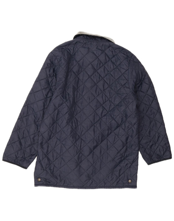 Giacca trapuntata da uomo Barbour UK 40 Large in nylon blu navy