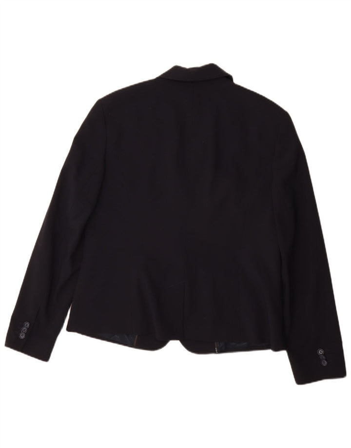 Giacca blazer da donna a 2 bottoni Esprit UK 16 grande poliestere blu navy