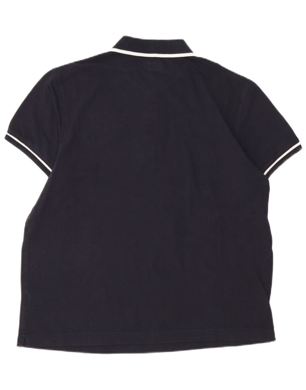 Polo da uomo Lotto in cotone medio blu navy