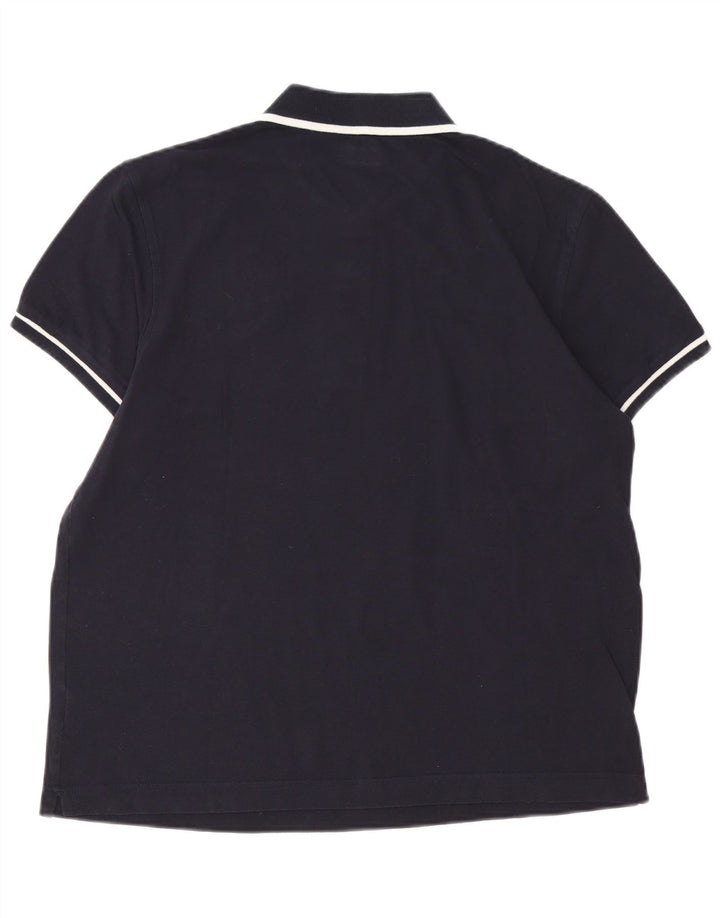 Polo da uomo Lotto in cotone medio blu navy