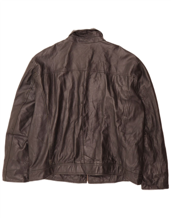 Giacca in pelle da uomo In Extenso UK 44 2XL Nera