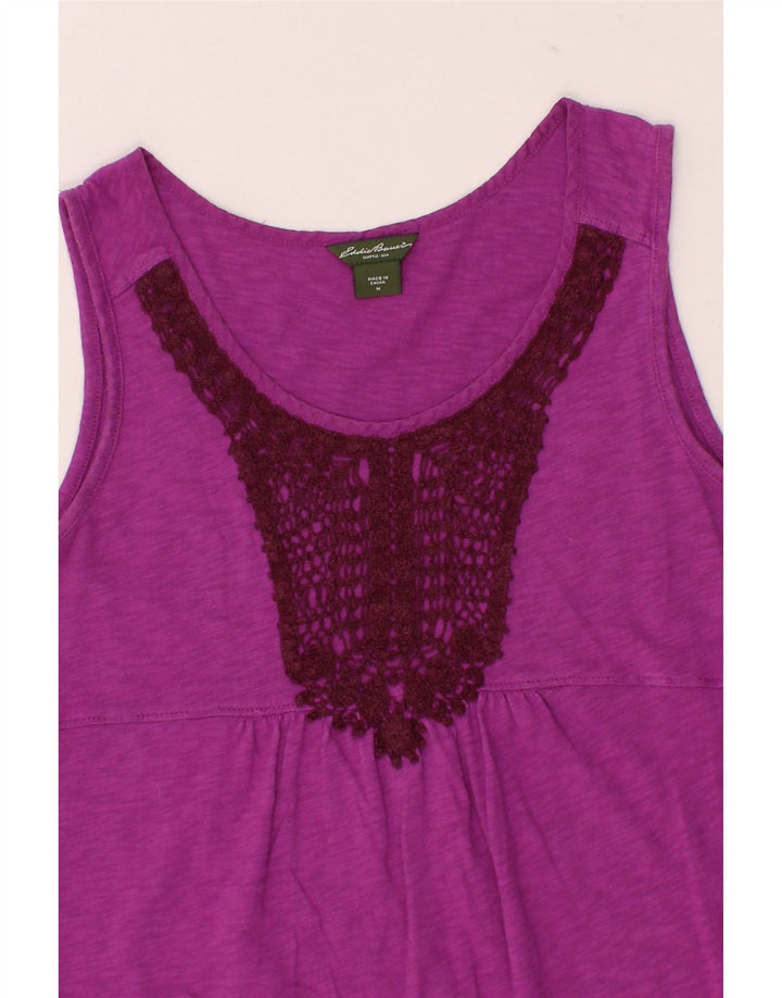 EDDIE BAUER Womens Sleeveless Basic Dress UK 12 Medium Purple Cotton Vintage Eddie Bauer and Second-Hand Eddie Bauer from Messina Hembry 