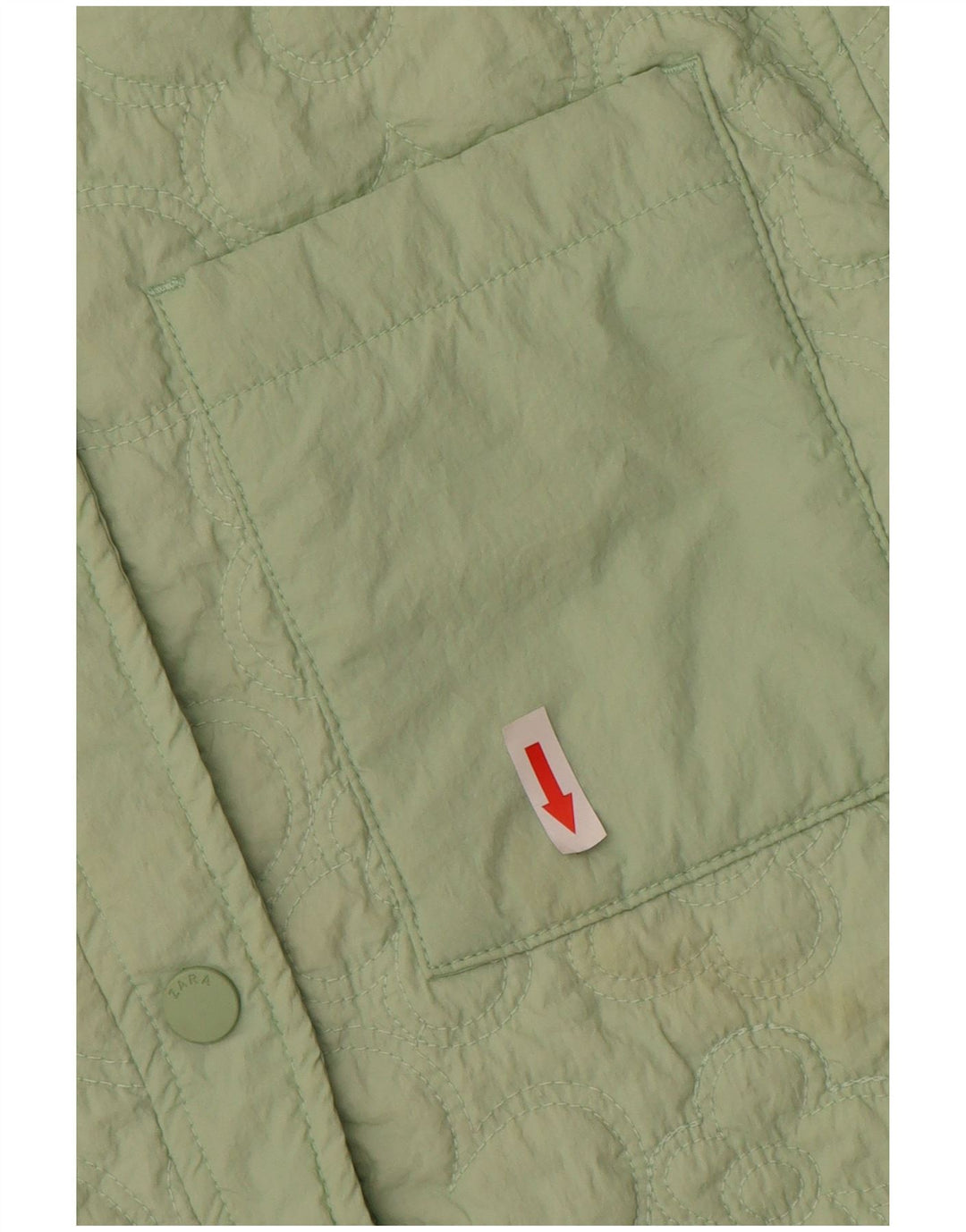 Giacca trapuntata da donna Zara UK 4 XS nylon verde