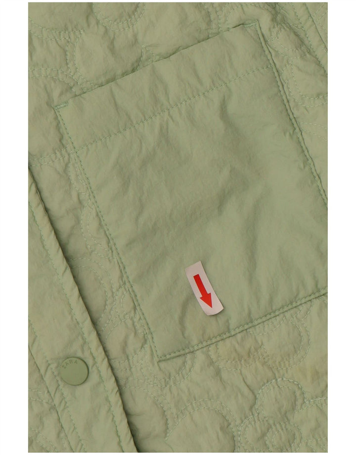 Giacca trapuntata da donna Zara UK 4 XS nylon verde