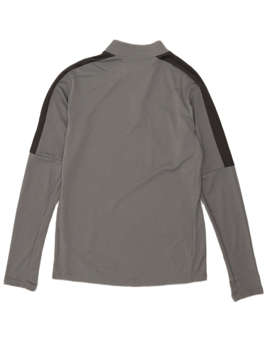 Top della tuta da ginnastica Nike Dri Fit con collo e zip da uomo, piccolo, color grigio