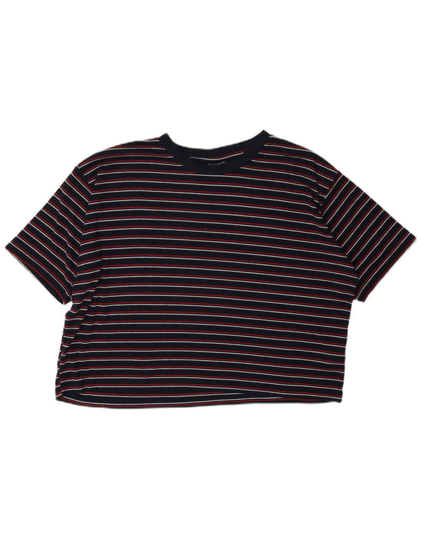 Topshop T-shirt oversize da donna Top UK 16 Large Navy Blue Striped