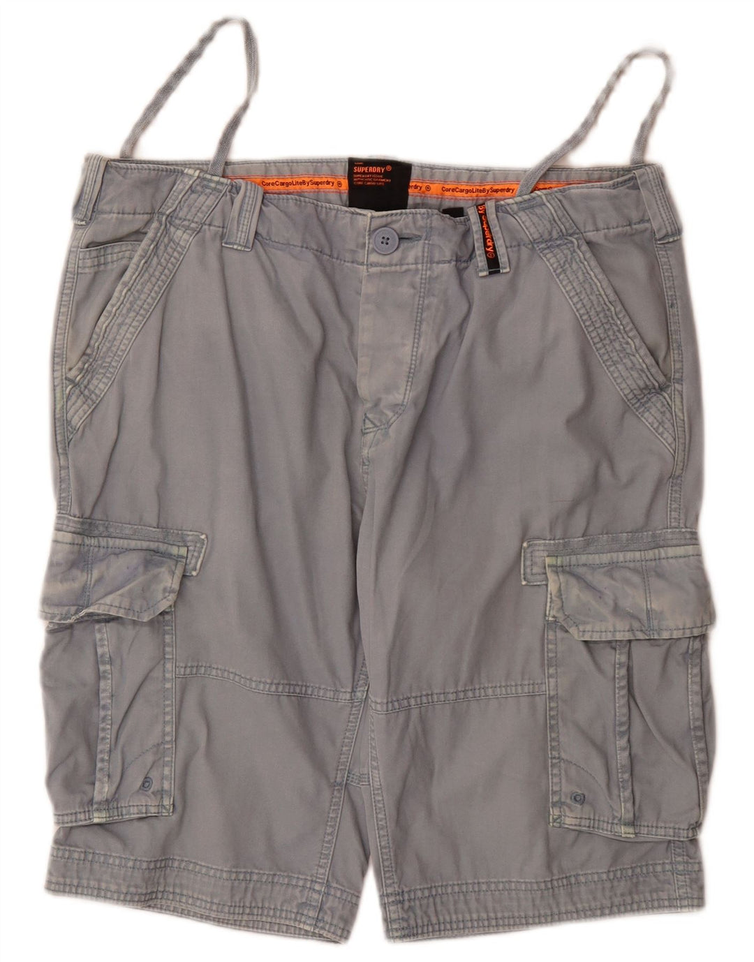 Pantaloncini cargo da uomo Superdry W36 Large in cotone blu