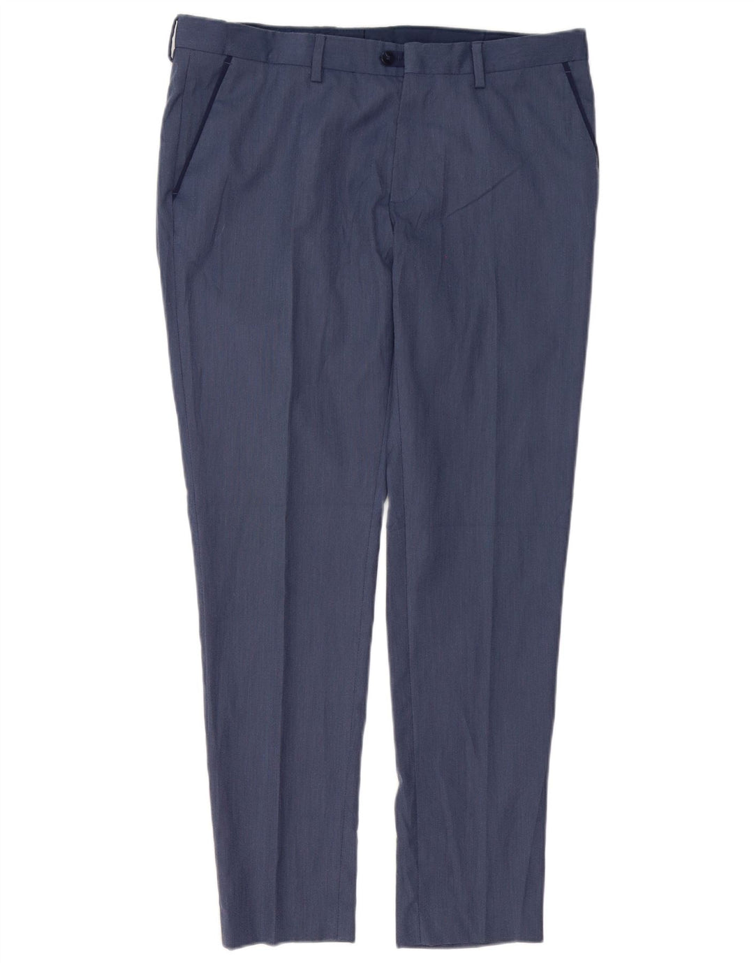 Pantaloni chino slim da uomo Zara EU 44 Large W34 L31 poliestere blu