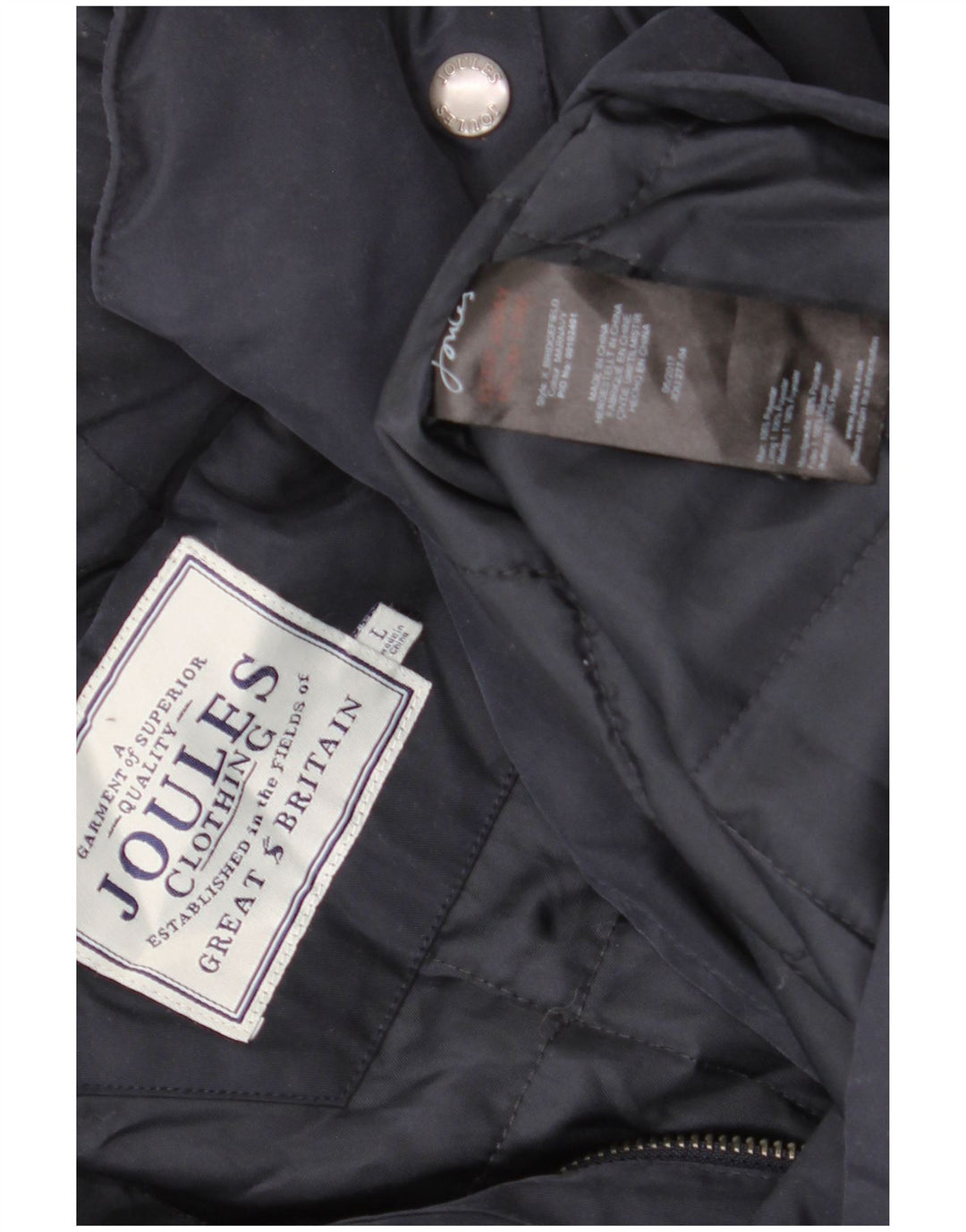 Giacca da uomo con cappuccio Joules UK 40 Large in poliestere blu navy
