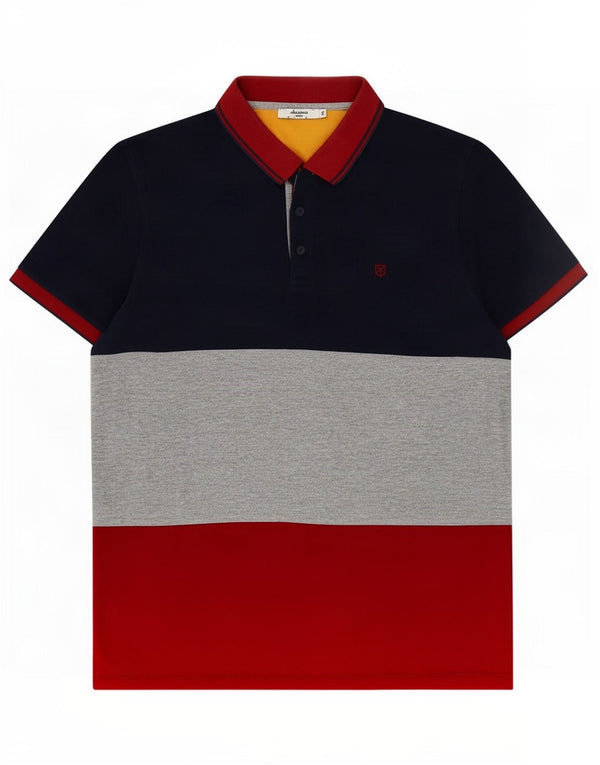 Polo da uomo Jack & Jones XL in cotone color block multicolore
