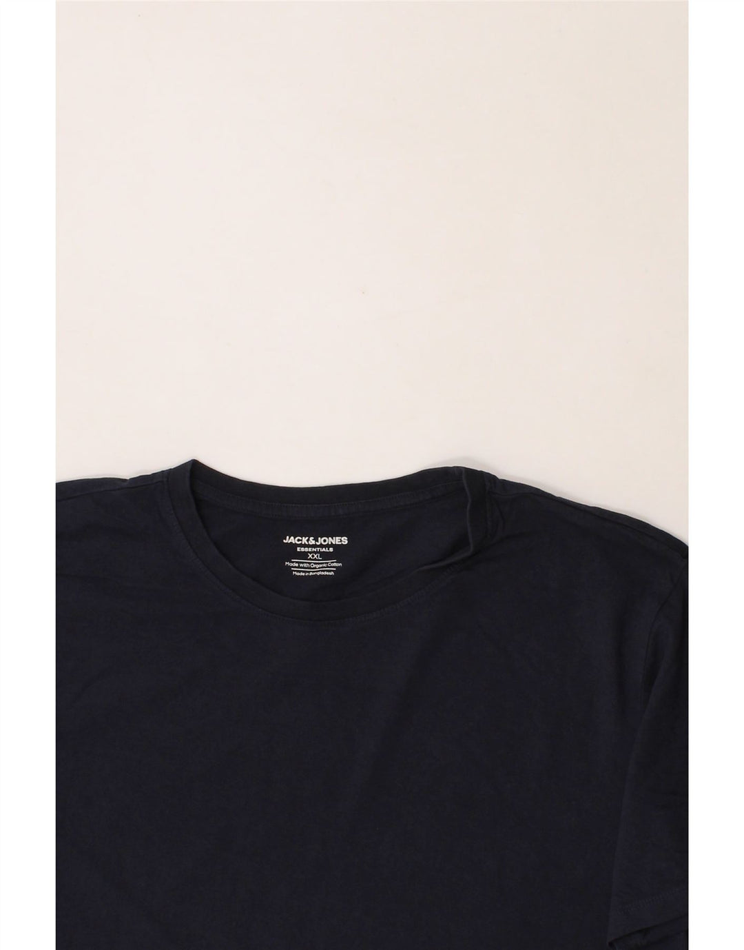 JACK & JONES Mens T-Shirt Top 2XL Navy Blue Cotton Vintage Jack & Jones and Second-Hand Jack & Jones from Messina Hembry 