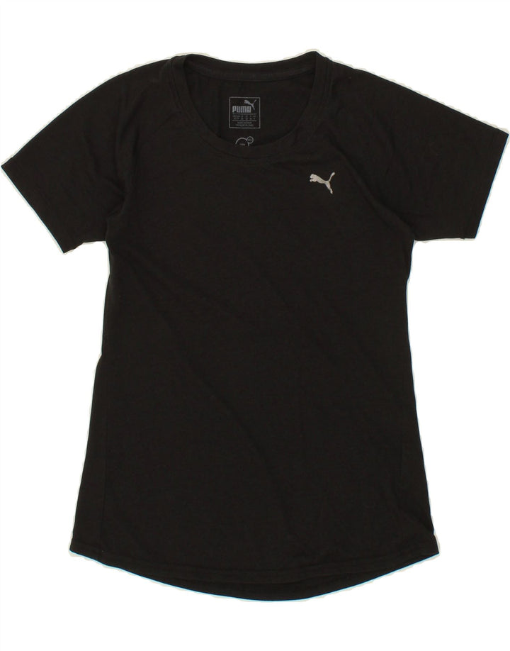 PUMA Womens T-Shirt Top UK 8 Small Black Vintage Puma and Second-Hand Puma from Messina Hembry 