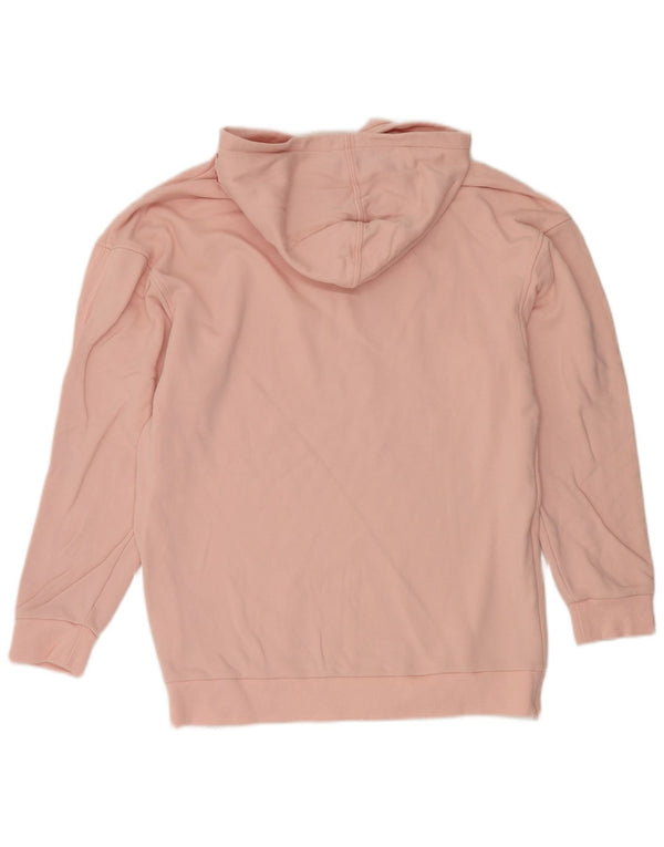 Felpa con cappuccio oversize grafica Adidas da donna UK 14 rosa medio