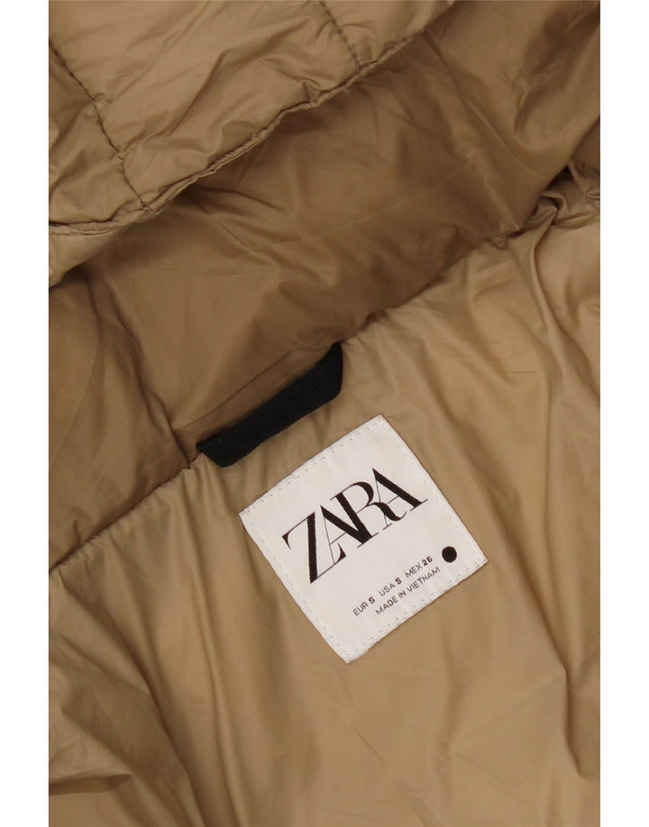 Giacca imbottita con cappuccio da uomo Zara UK 36 piccola beige