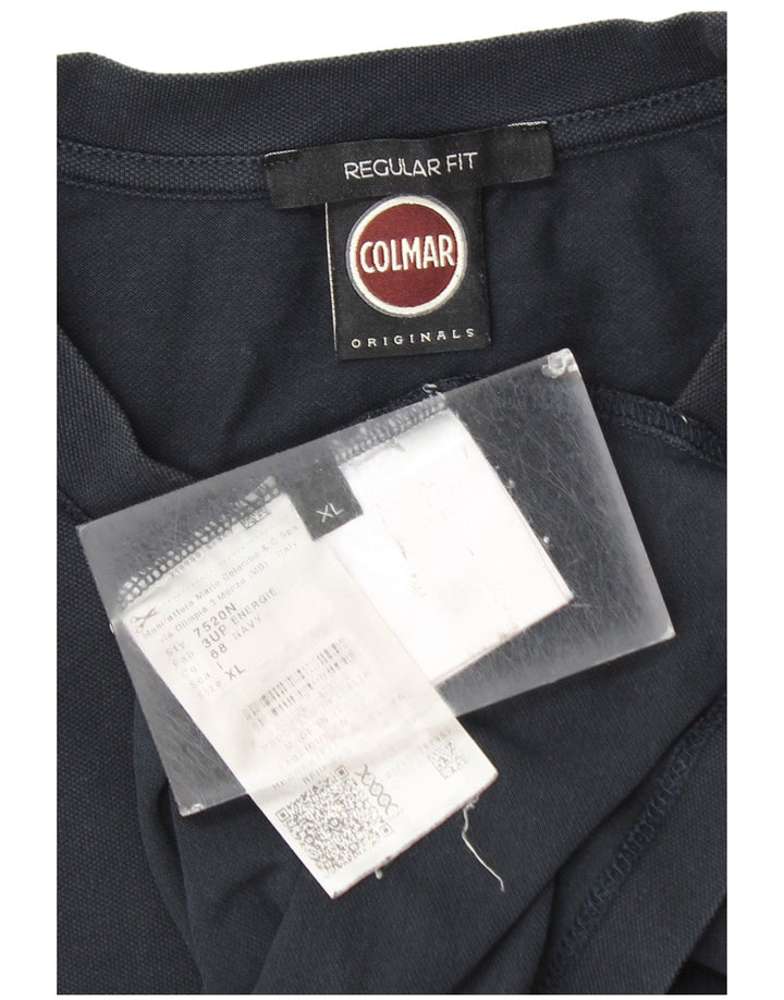 T-shirt Colmar da uomo vestibilità regolare Top XL in cotone blu navy