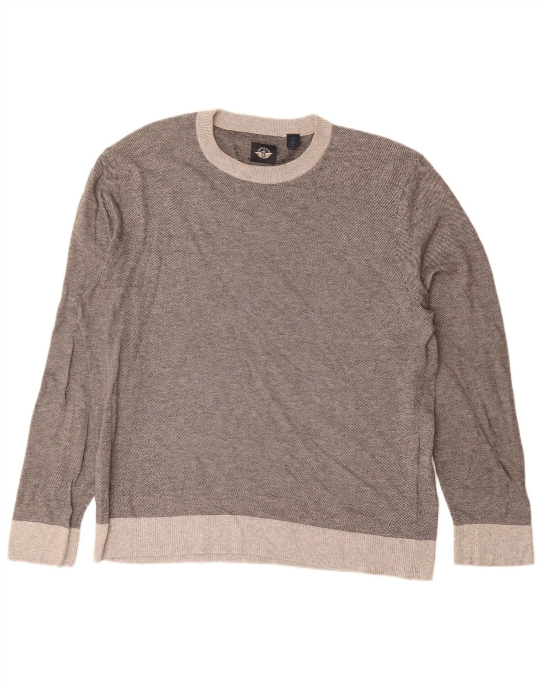 Maglione maglione girocollo da uomo Dockers grande grigio screziato