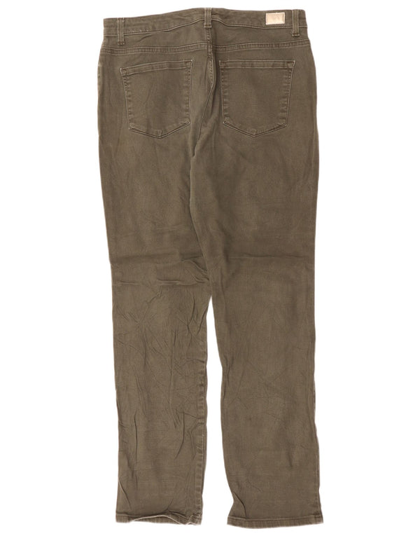 LEE Womens Straight Relaxed Fit Casual Trousers W30 L30 Khaki Cotton