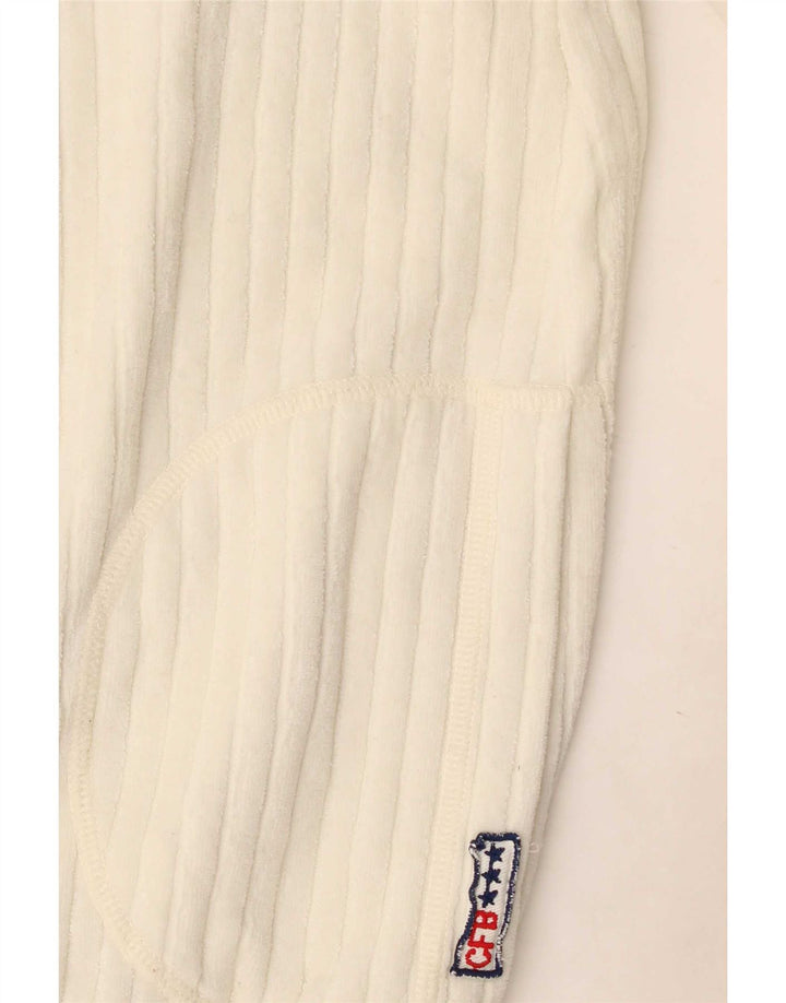 Maglione cardigan da uomo vintage medio bianco sporco
