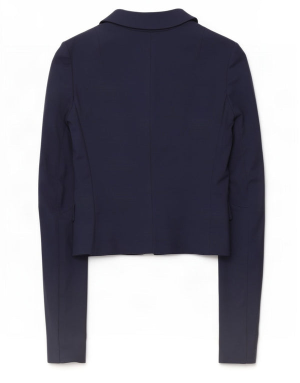 Patrizia Pepe Giacca Blazer da Donna a 2 Bottoni IT 46 Large Blu Navy in Cotone