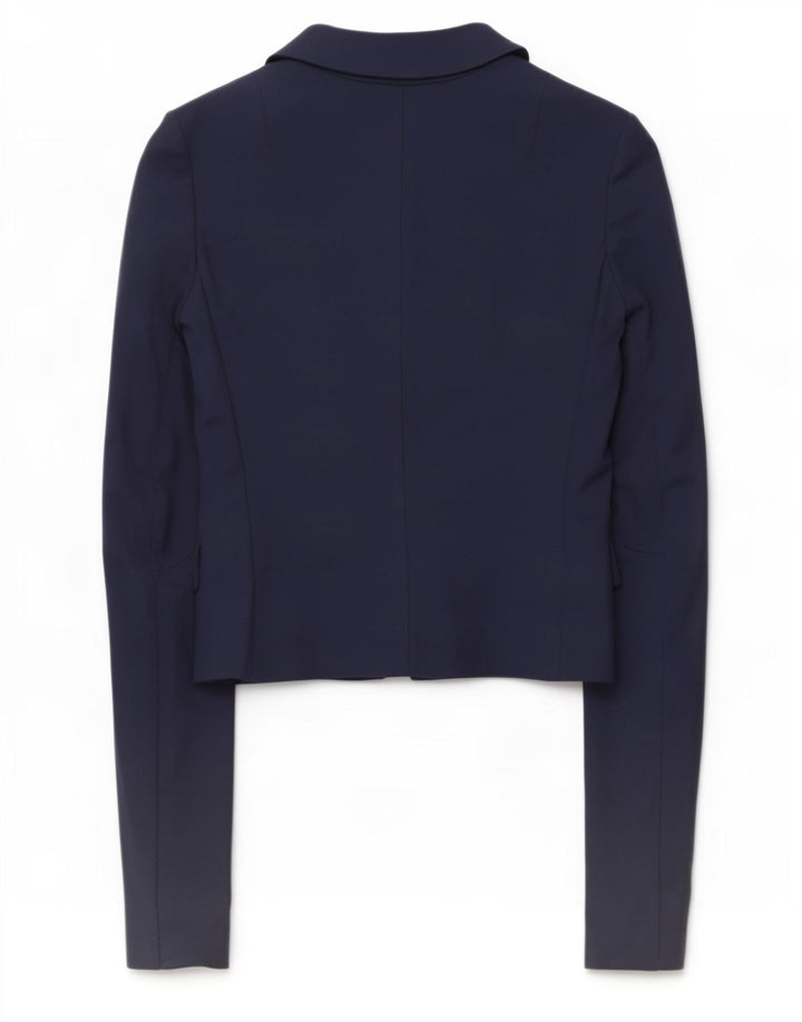 Patrizia Pepe Giacca Blazer da Donna a 2 Bottoni IT 46 Large Blu Navy in Cotone
