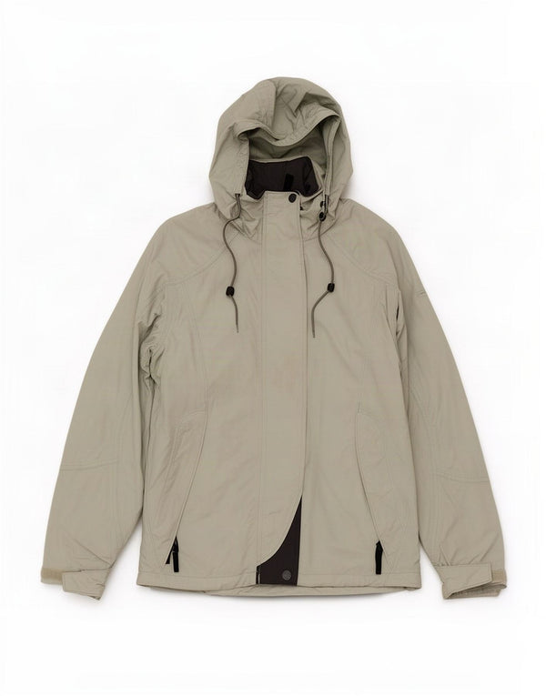 Columbia Womens Interchange Hooded Rain Jacket UK 14 Medium Green Nylon