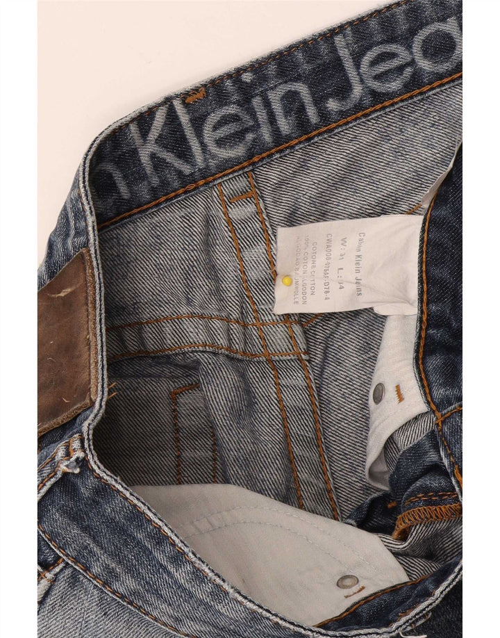 Jeans dritti da uomo Calvin Klein W31 L34 cotone blu