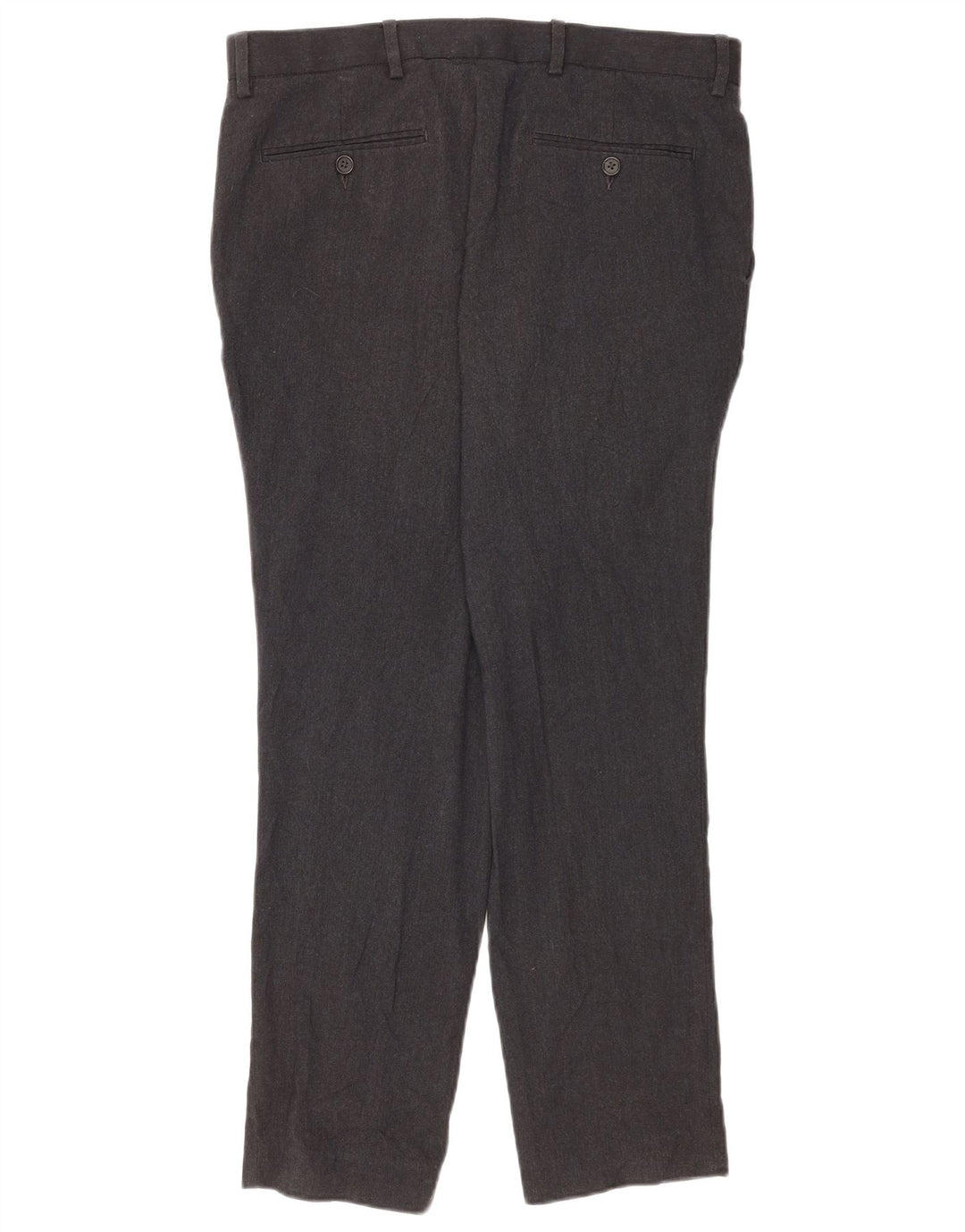Pantaloni da abito slim da uomo Marks & Spencer W34 L29 poliestere grigio