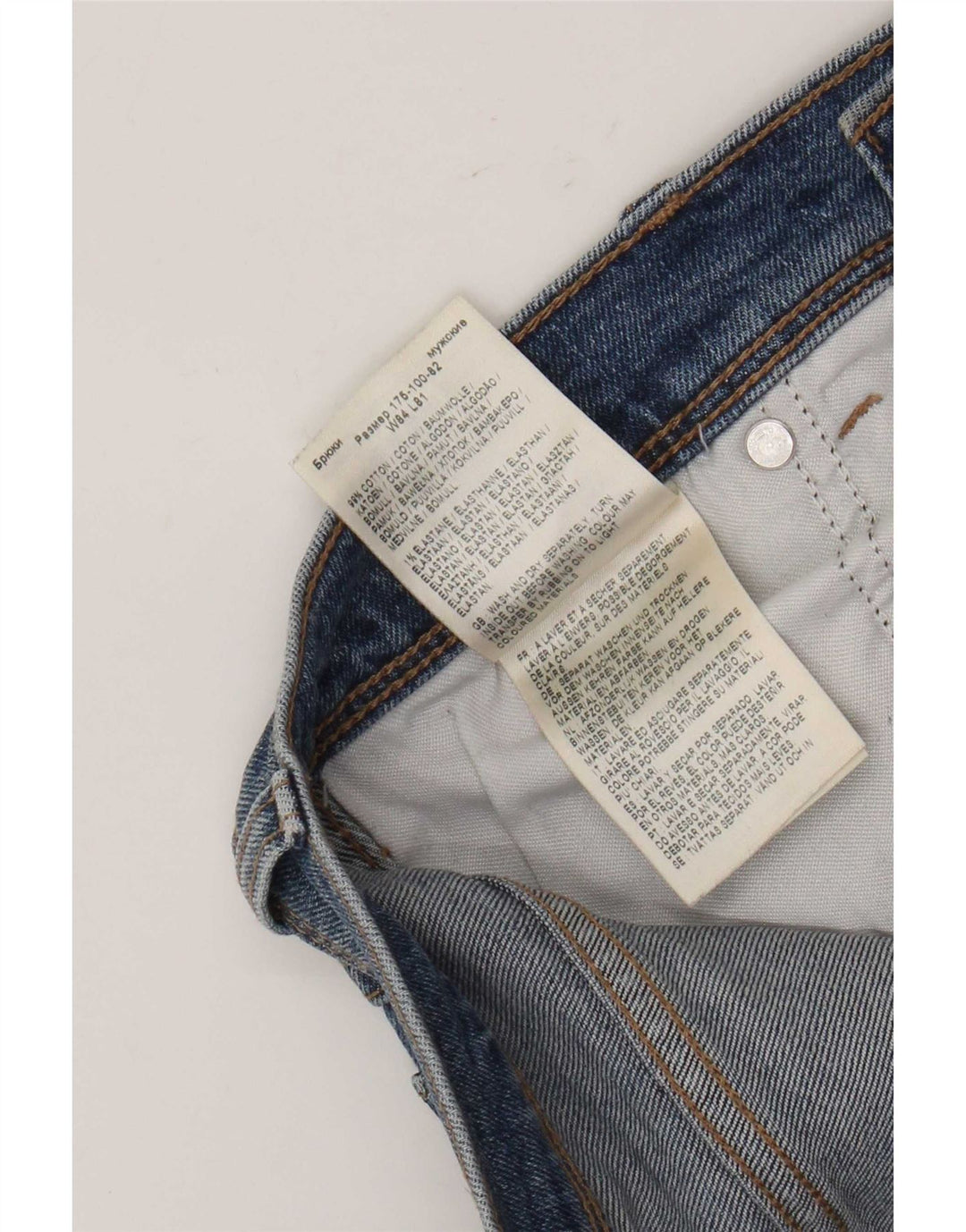 Jeans dritti da uomo Wrangler W33 L32 cotone blu