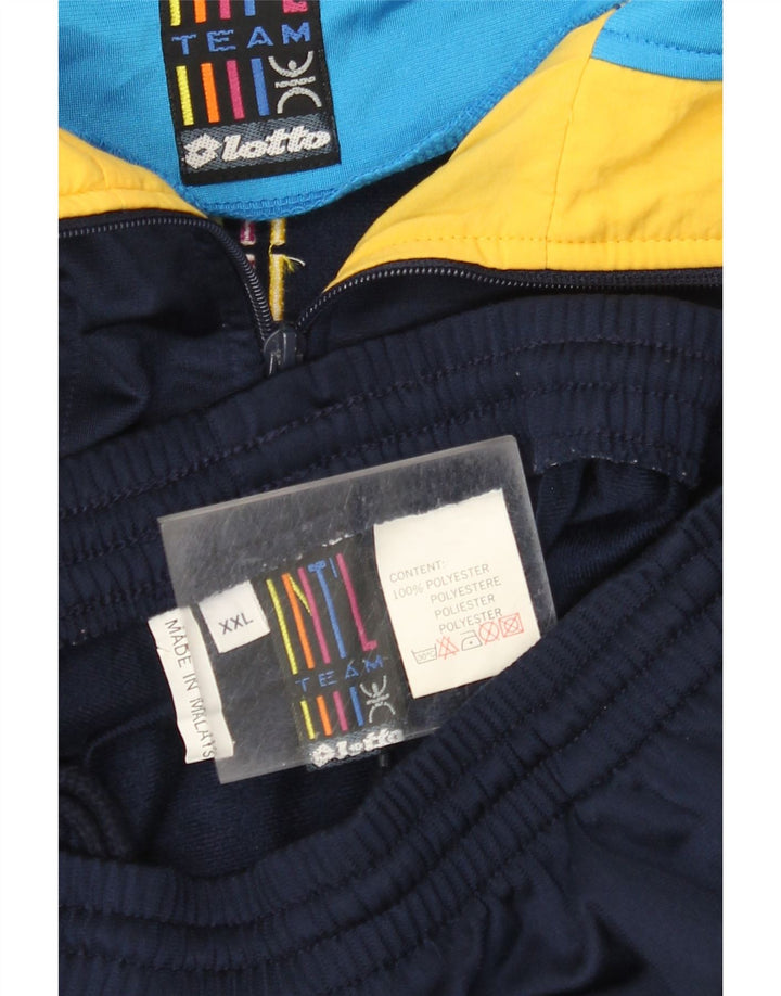 Tuta intera grafica da uomo LOTTO 2XL Poliestere color block blu navy