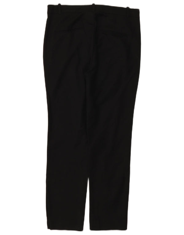 Pantaloni casual dritti da donna Zara EU 38 Small W28 L26 cotone nero