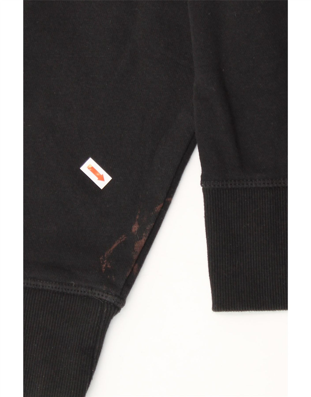 Maglione con cappuccio e zip da donna REEBOK UK 14 cotone nero medio