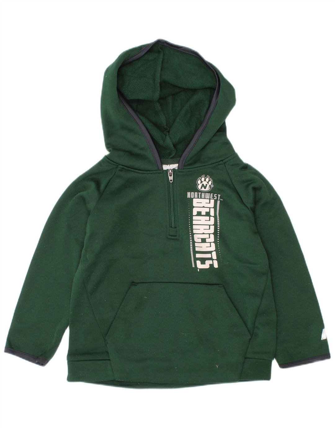 Maglione con cappuccio grafico da ragazzo Russell Athletic, 2-3 anni, poliestere verde