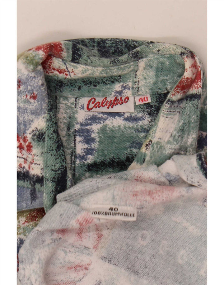 Camicia in flanella da uomo Calypso taglia 40 cotone patchwork medio multicolore