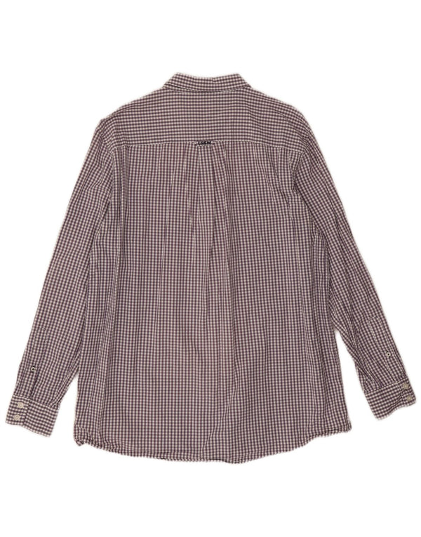 Crew Clothing Camicia da uomo dal taglio classico XL in cotone a quadretti viola