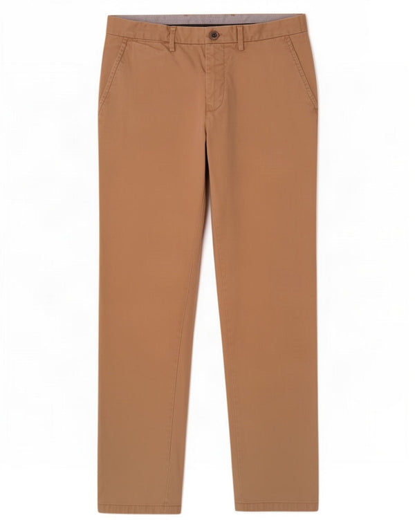 Tommy Hilfiger Mens Straight Chino Trousers W32 L32 Beige Cotton