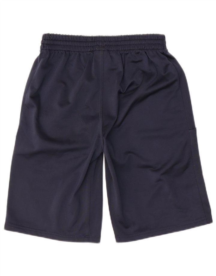 ADIDAS Boys Sport Shorts 15-16 Years Navy Blue Polyester