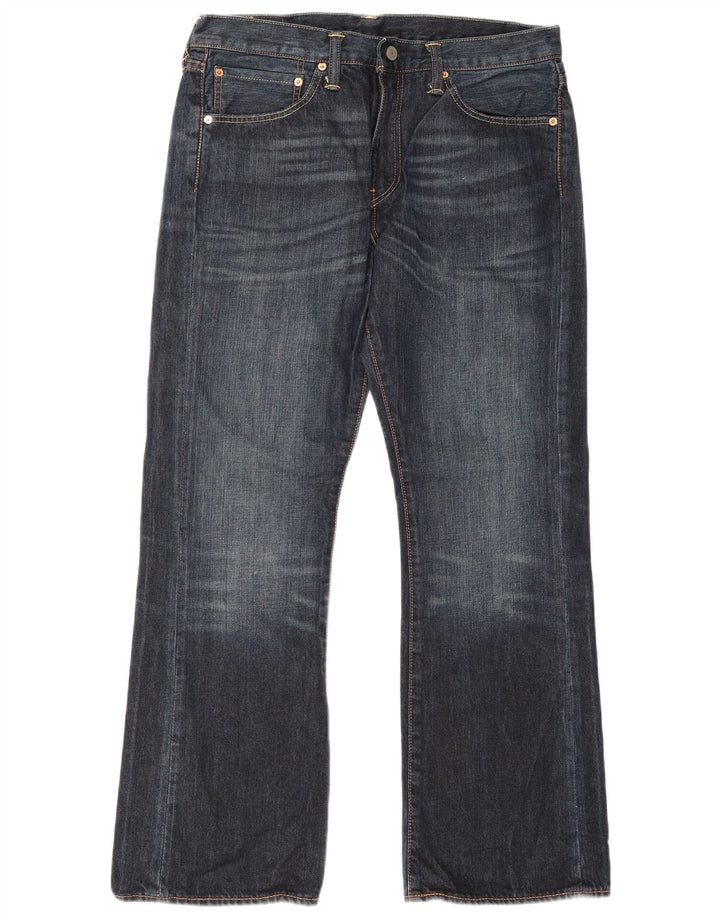 Levi's Uomo 527 Bootcut Jeans W34 L30 Blu Navy Cotone