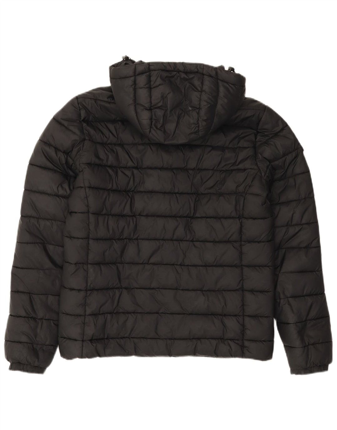 Giacca imbottita con cappuccio da uomo Superdry UK 38 nylon nero medio
