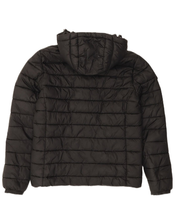 Giacca imbottita con cappuccio da uomo Superdry UK 38 nylon nero medio