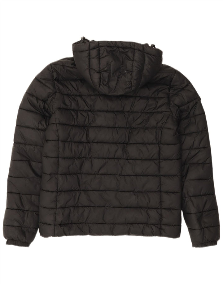 Giacca imbottita con cappuccio da uomo Superdry UK 38 nylon nero medio