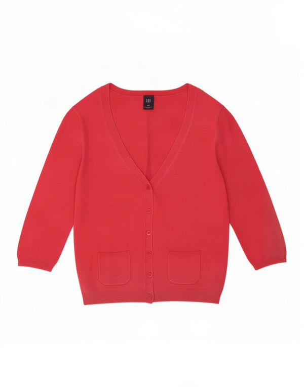 Maglione cardigan con maniche a 3/4 da donna Gap UK 10 Small Rayon rosa