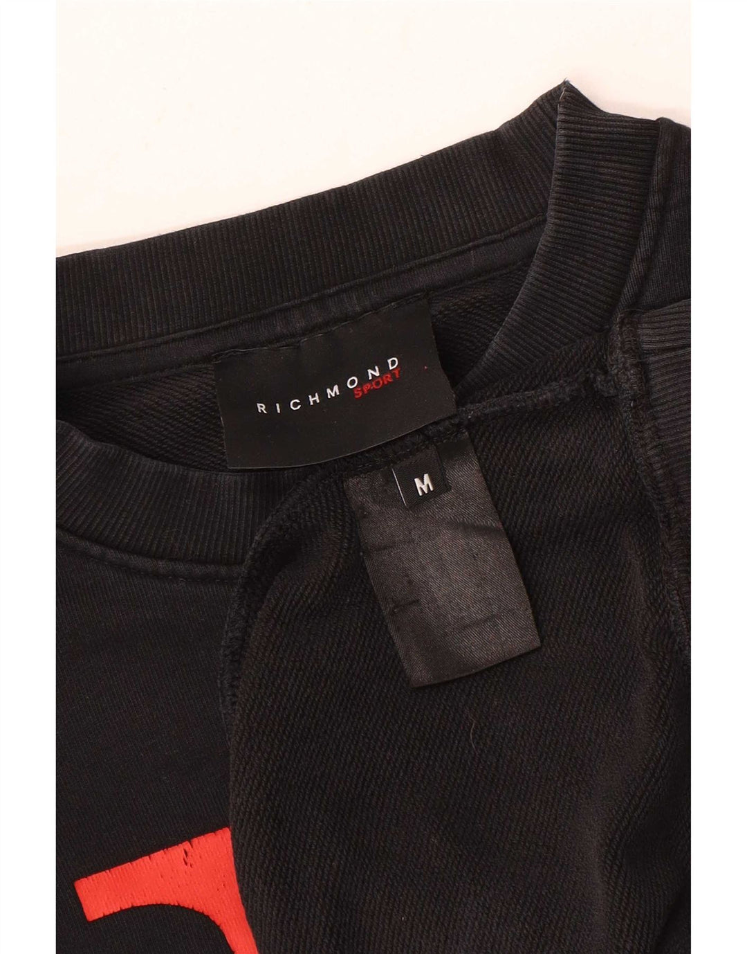 Felpa con grafica da uomo Richmond, cotone medio nero