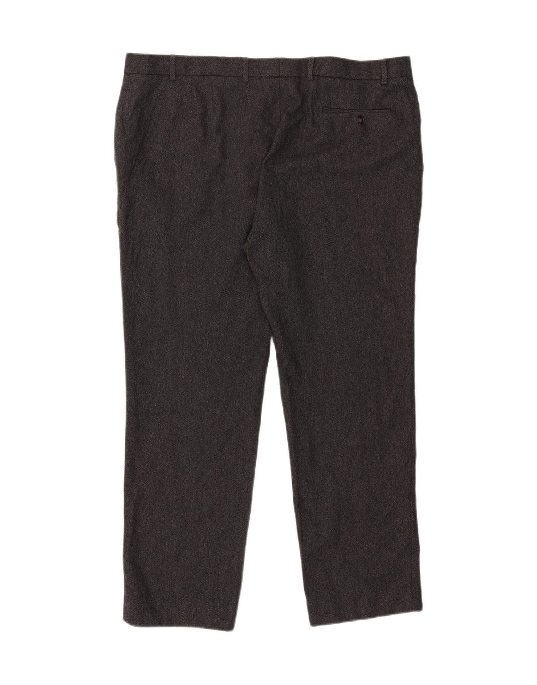 Pantaloni da abito dritti da uomo Marks & Spencer W42 L31 lana grigia