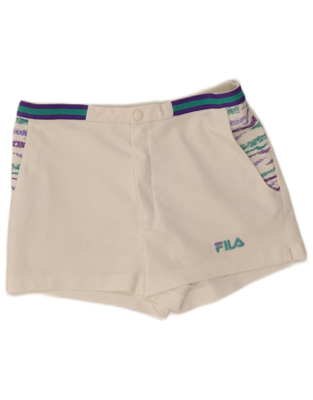 Pantaloncini chino da uomo Fila IT 50 Large W34 bianchi