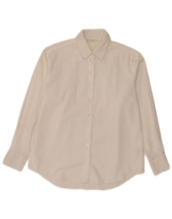 Camicia da donna Marks & Spencer UK 12 cotone bianco medio