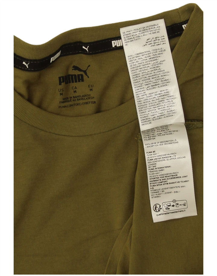 T-shirt grafica da uomo Puma Top in cotone kaki medio