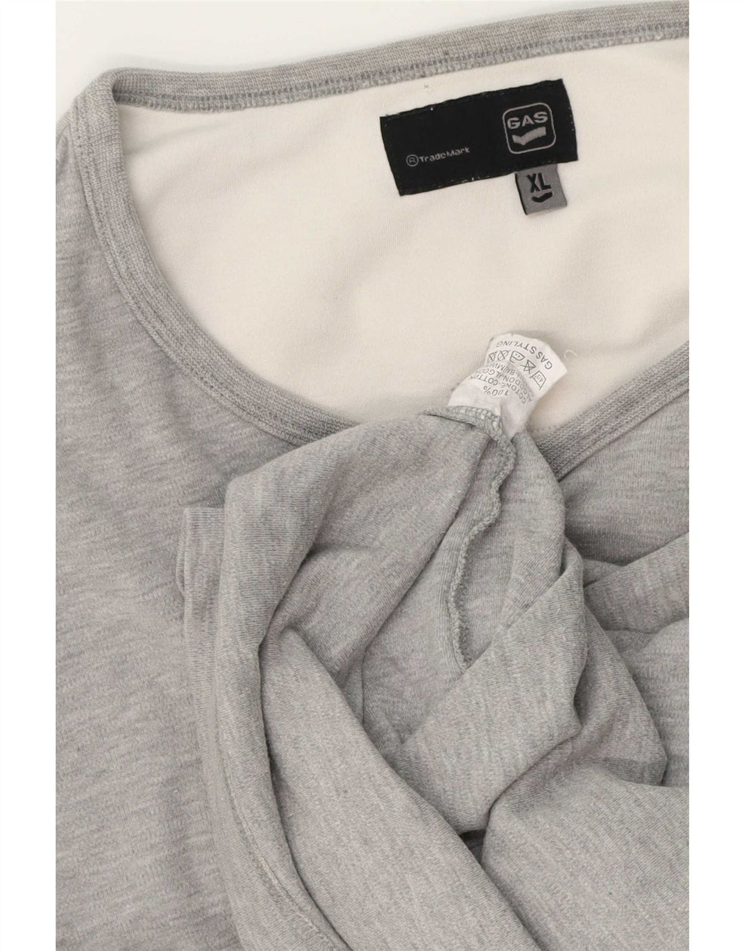 Maglia da uomo Gas a maniche lunghe XL in cotone grigio